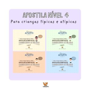 Coleção Alfazeto  - Conhecendo as Sílabas - Nível 4 - Volume 1, 2, 3 e 4